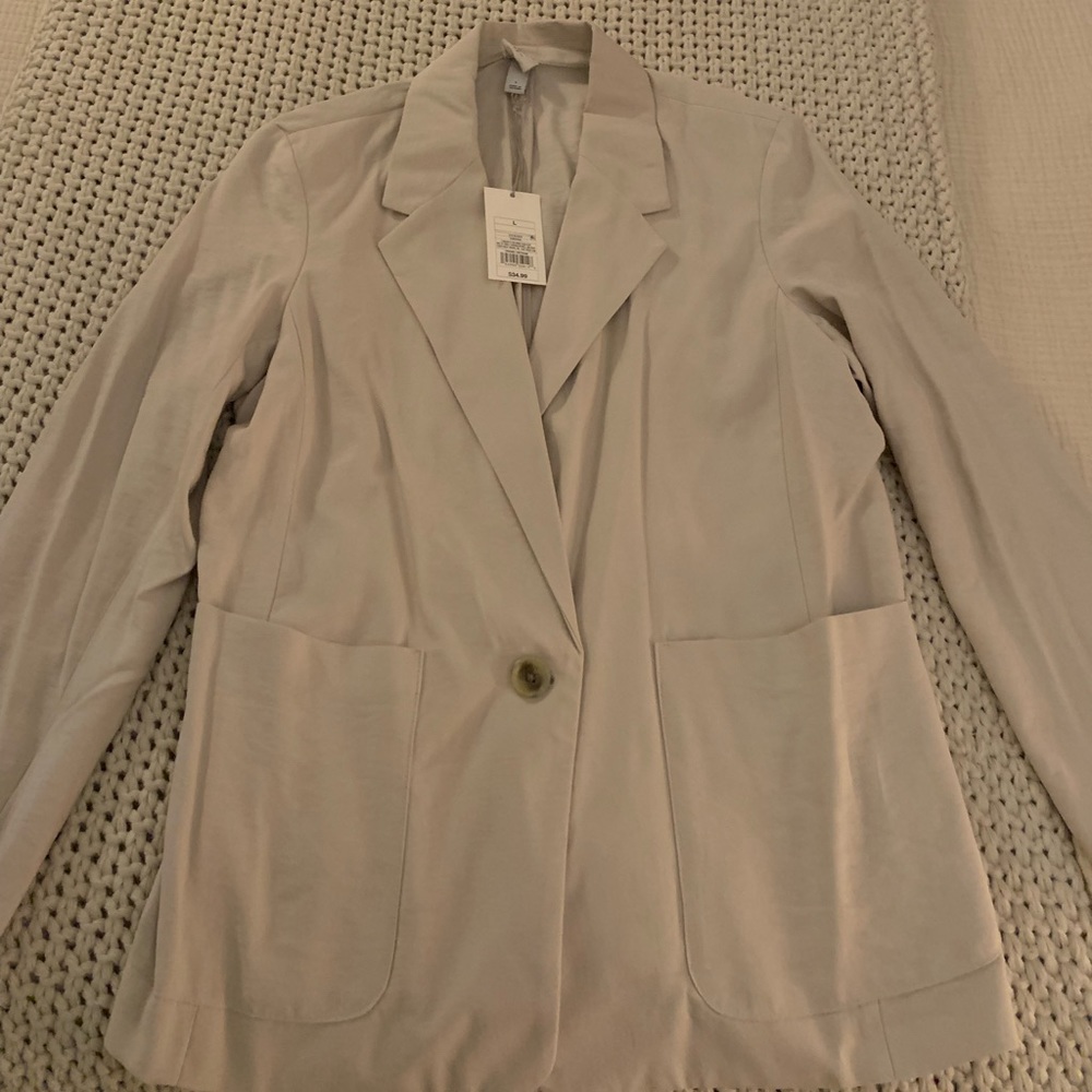NWT A New Day Linen Blazer Beige Size Large
